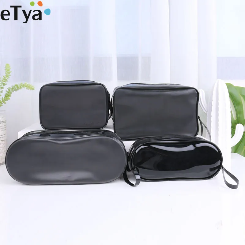 

Women Small Cosmetic Bag Handbag PVC Waterproof Functional Travel Toiletry Makeup Brush Wash Towel Storage Box Bag Pouch Case