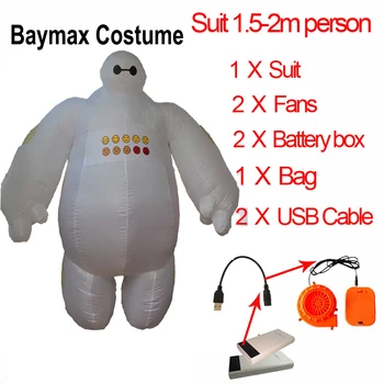 

Baymax Costume For Adult Kids Big Hero 6 Fantasia Cosplay Halloween Inflatable Baymax Costumes Minion Pikachu Suit For Women Men