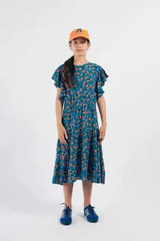 

New Summer Baby Girls Dress Orange printing Cotton Baby Bohemia Dress Princess Costume Children Beach dress for Girl 2020