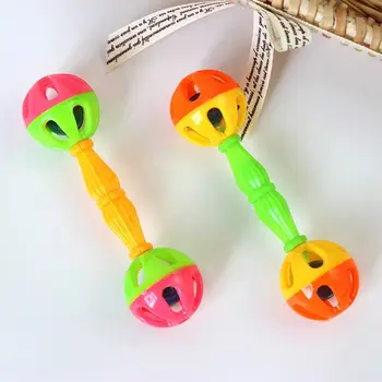 

2 Pcs Bird Parrot Toy Rattle Birds Fun Exercise Plastic Double-headed Bell Pet Toys