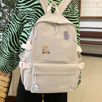 

JOYPESSIE Fashion Bags Girls Women Backpack Nylon Cute Female Student Schoolbag Kawaii Ladies Trendy Men Black Mochila Feminina