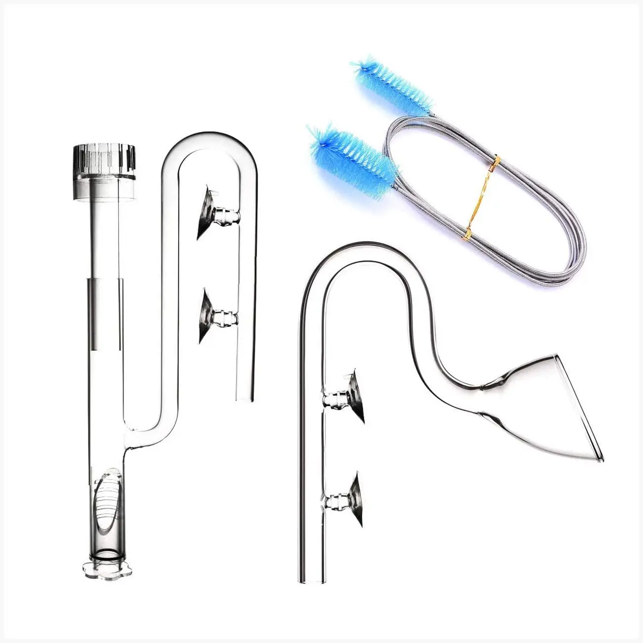 Aquarium Filter Pipes Clear Glass Lily Pipe Surface Skimmer Inflow And