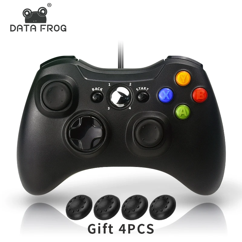 

Data Frog Wired Gamepad Control For Xbox 360/Xbox 360 Slim/PC Controller Joystick For Windows 7/8/10 Microsoft PC With Vibration