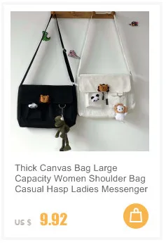 Canvas Diagonal Cross Bag Youth Fashion Casual Version Ladies Large Capacity Shoulder Bag Solid Color Women Messenger Bags