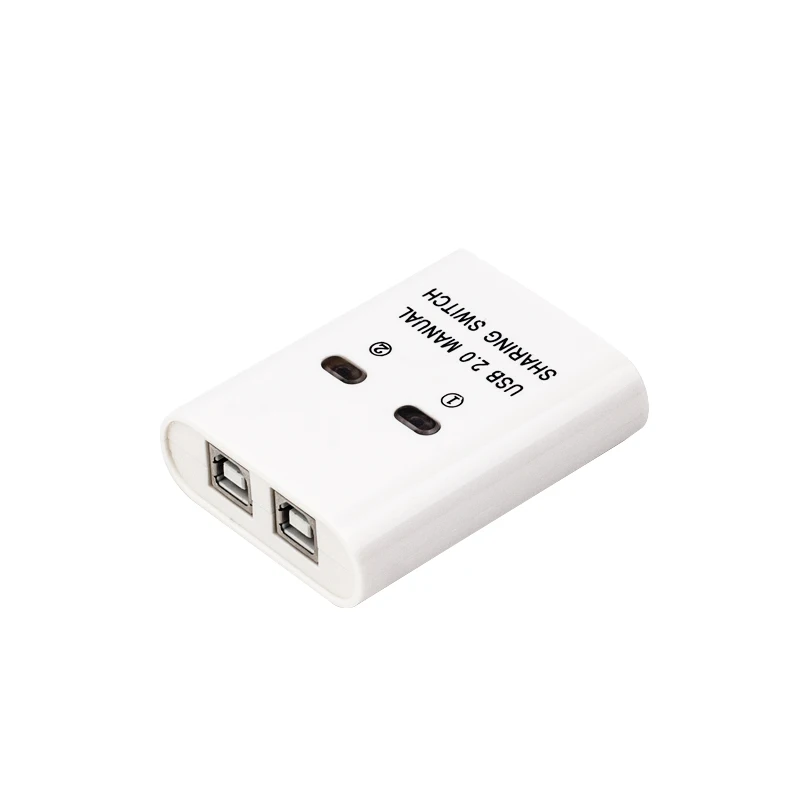 USB Switch 2 Port Manual USB HUB Two Computers Share U Disk Printer Device Two In One Out USB2.0 Sharer With Cable
