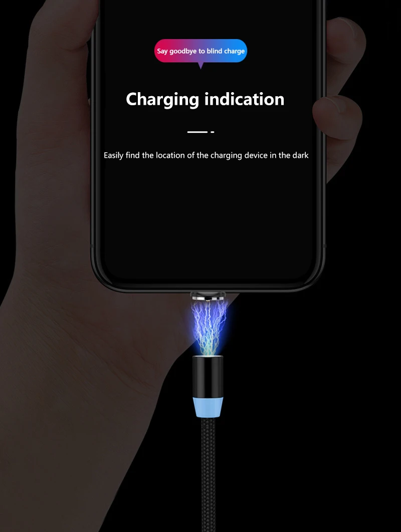Магнитный usb-кабель для быстрой зарядки для Iphone TYPE-C, Micro USB, Android, IOS, линия передачи данных для Xiaomi Redmi, samsung, магнитный шнур