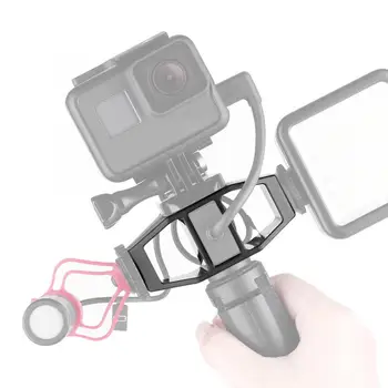 

Ulanzi GP-1 Vlogging Stand Bracket Double Cold Shoe Mount 1/4 Screw for GoPro Hero 7 6 5 for SJcam DJI Osmo for Light Microphone