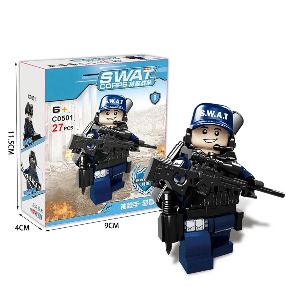 Спецназ тактика Штурмовик полицейский игрушка фигурка полицейский строительный блок для мальчика совместимый