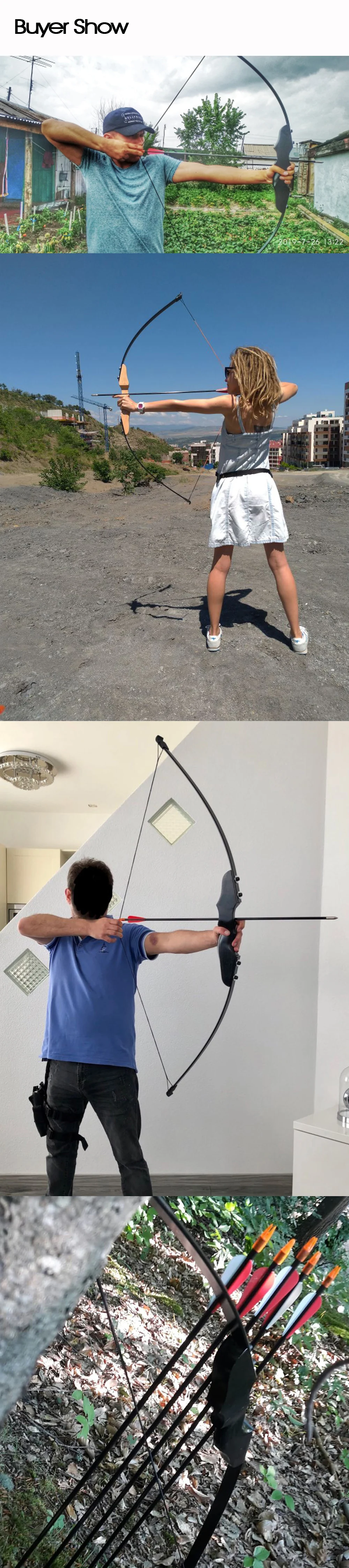 Arco com Setas para Crianças Tiro com Arco de Caça Reta Arco Dividir 51 Polegadas Entrada Juventude Crianças 30 - 40lbs 15 tiro com arco de caça crianças arco
