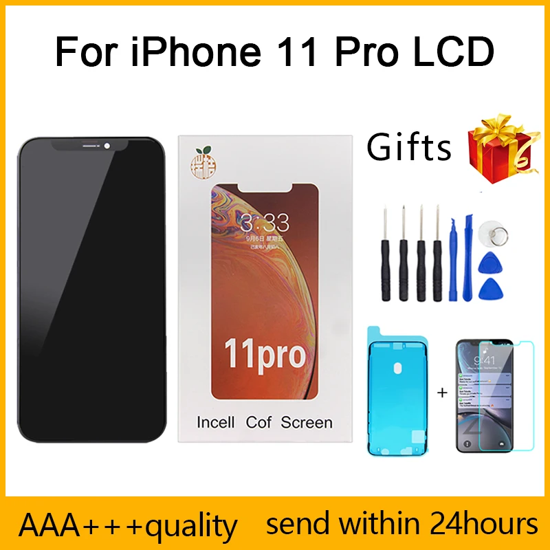 

AAA +++ RJ Incell 5,8 ЖК-экран для iPhone 11 Pro сменный дисплей дигитайзер в сборе сенсорный экран Pantalla идеальный ремонт телефона ЖК-дисплей