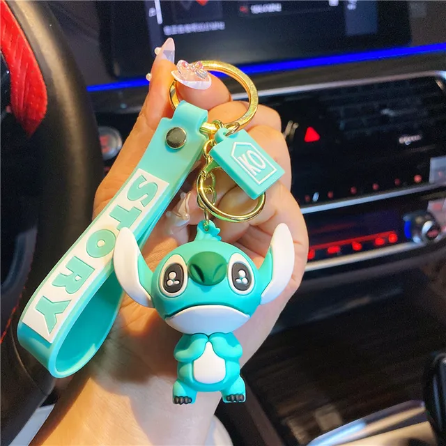 Disney Stitch Keychain Variety of Cartoon Lilo & Stitch Cute Doll Keyring Fashion Couple Bag Ornament Key Chain Car Pendant Gift 13