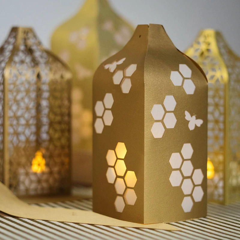 Металлические режущие штампы Bee Craft высечки фонарик скрапбукинг альбом бумажная