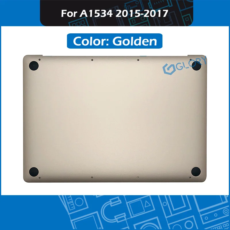 Золотой нижний чехол для Macbook retina 1" A1534 Нижняя крышка Нижняя оболочка замена ранней ранней Mid