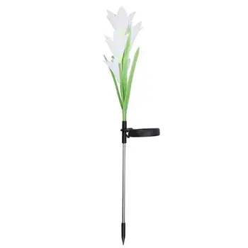 

Lightweight Solar Lily Light Rose Light 4 LED Outdoor Garden Light Artificial Flower Lawn Light
