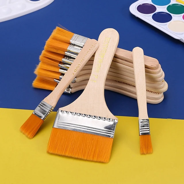 Artist Flat Paint Brush Flat Head Paint Brush Large Paint Brush for Oil  Acrylic Painting Watercolor Wood Wall Decorating - AliExpress