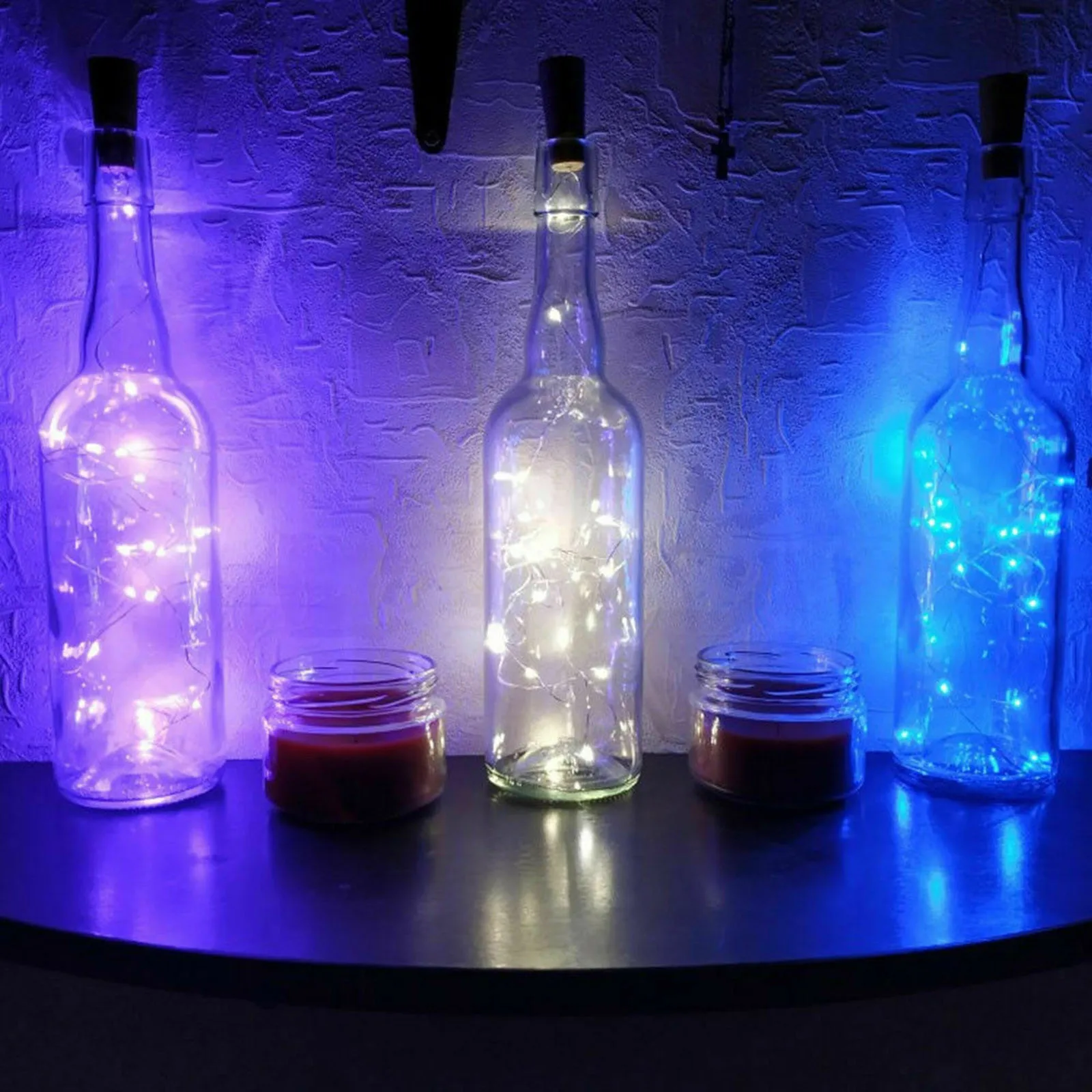 10 LEDs 1M Cork Shaped Copper Wire LED String Light Wine Bottle For Xmas Holiday 