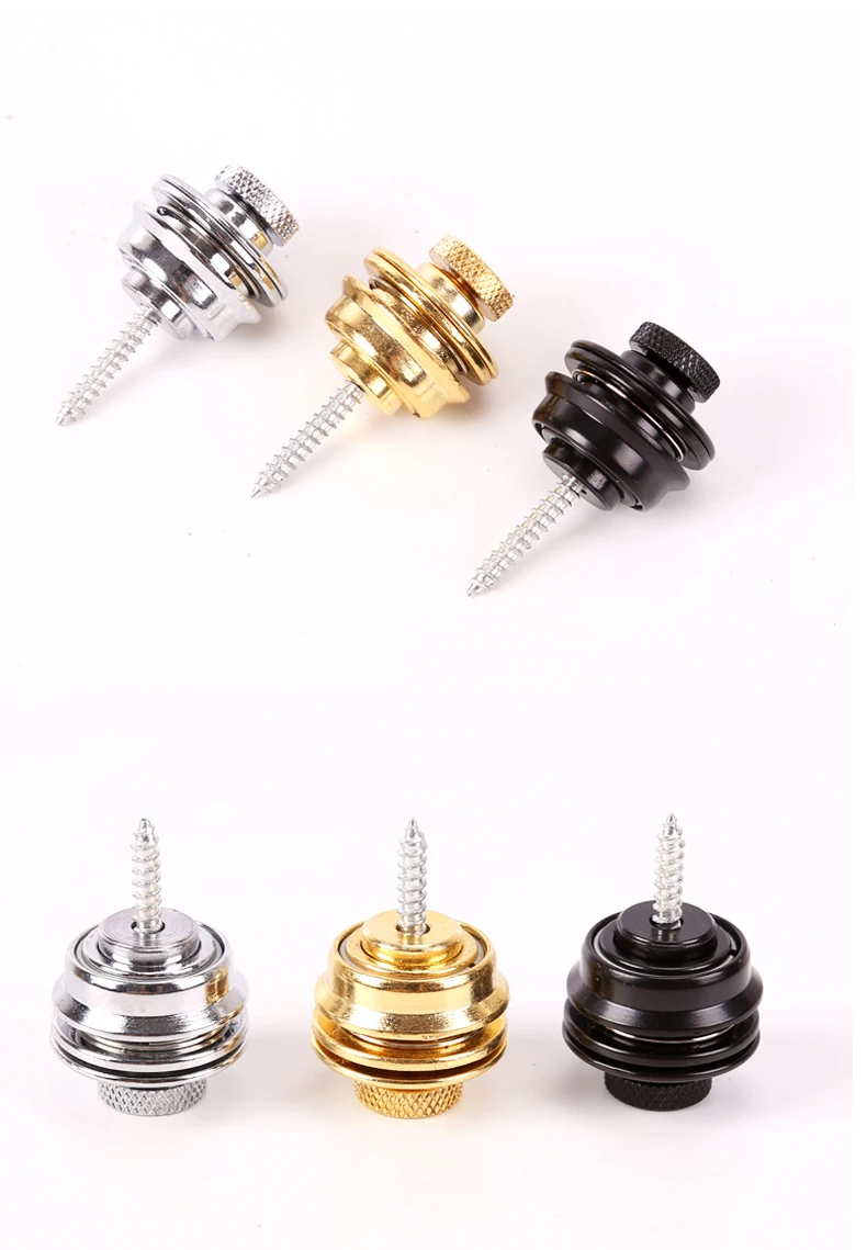 Sliding lock guitar strap nails Electroplating alloy Guitar strap non slip buckle Electric guitar strap anti slip tail studs