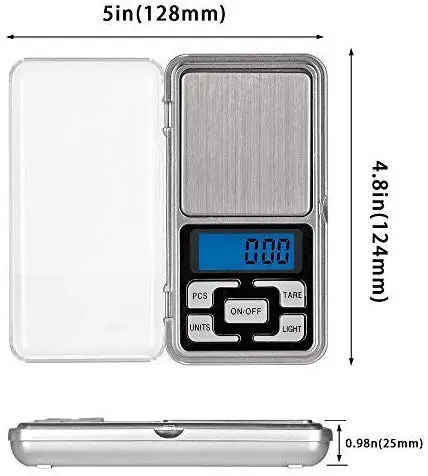 Mini Digital Scale 100/200/300/500g 0.01/0.1g High Accuracy Backlight Electric Pocket For Jewelry Gram Weight For Kitchen Scale