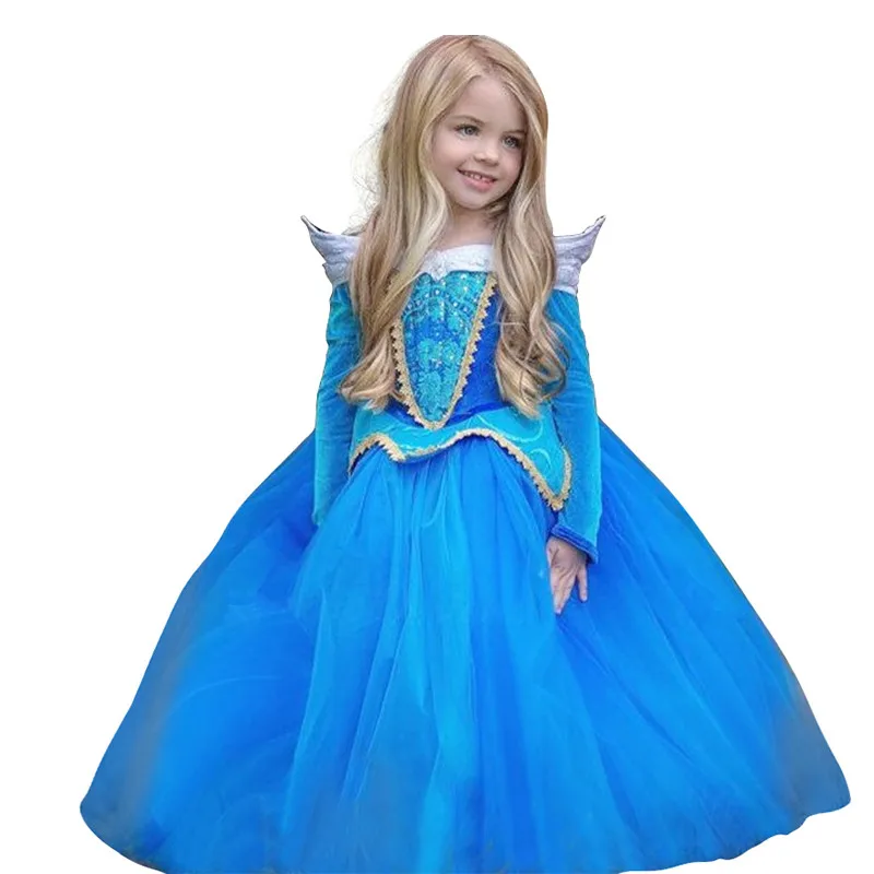 Hallween Costume For Kids Princess Anna Elsa Dress Girl Snow White Carnival Party Birthday Dress Cinderella Clothes Christmas - Цвет: Dress 12