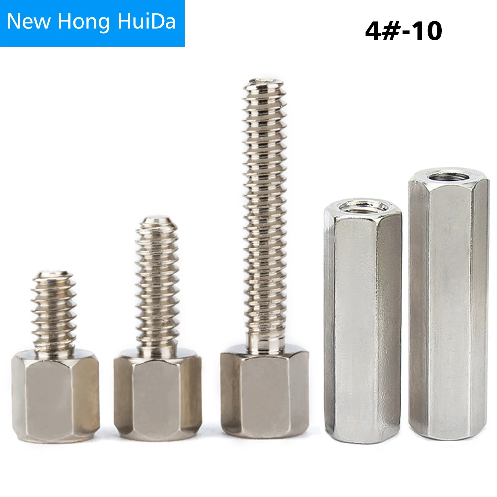 #4-40 Hex Male Female Brass Standoff Stud Board Nickel Plated Thread Hexagon PCB Motherboard Spacer | Обустройство дома