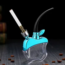 Бутылка водопровод переносной мини-кальян табак для кальяна Небесно-Голубой курительные трубы подарок Здоровья Металлический Трубчатый фильтр Boquillas Shisha