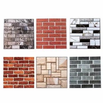 3D Wall Stickers Imitation Brick Bedroom Decor Waterproof Self adhesive Wallpaper For Living Room Kitchen Backdrop Decor 3030cm