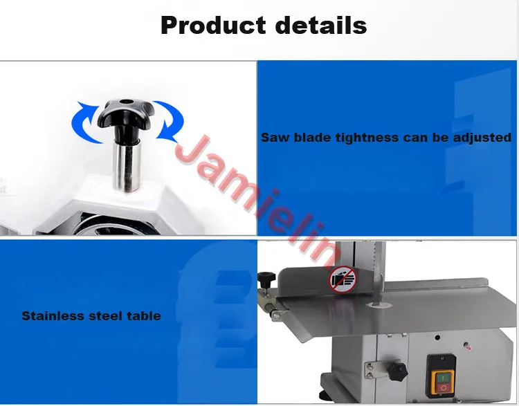 Jamielin полностью автоматическая настольная машина для резки кости распиловка костей тростники, замороженное мясо, стейк нарезки машина 650 Вт