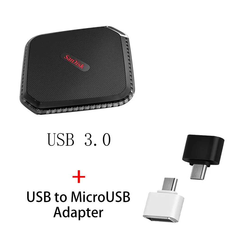 SanDisk Портативный внешний SSD 1 ТБ 500GB 440M внешний жесткий диск SSD USB 3,0 HD SSD жесткий диск 250GB твердотельный диск для ноутбука - Цвет: EXT A