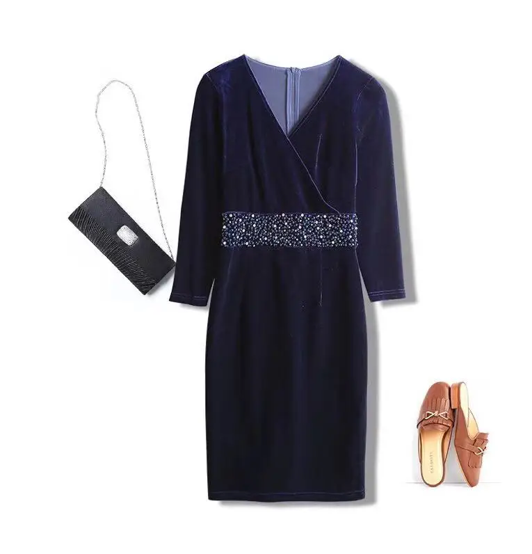 AH10648 High quality New Fashion Women spring Dress Luxury famous Brand European Design party style dress