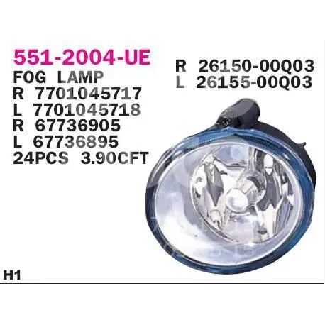 Depo Фара противотуманная левая 551-2004L-UE