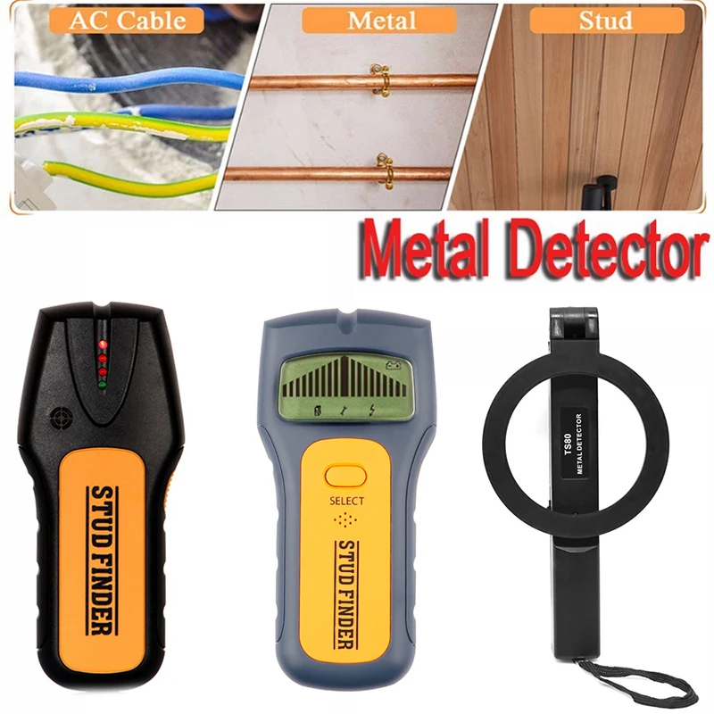 

3 In 1 Metal Detector Handheld Metal Stud Sensor Locator Wall Scanner Detector Voltage Density Detector Free Shipping