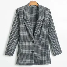 *#Best Price Fashion plaid ladies jacket 2019 autumn new slim single-breasted long-sleeved suit jacket female Wild women's plaid blazer *#Best Price Fashion plaid ladies jacket 2019 autumn new slim single-breasted long-sleeved suit jacket female Wild women's plaid blazer