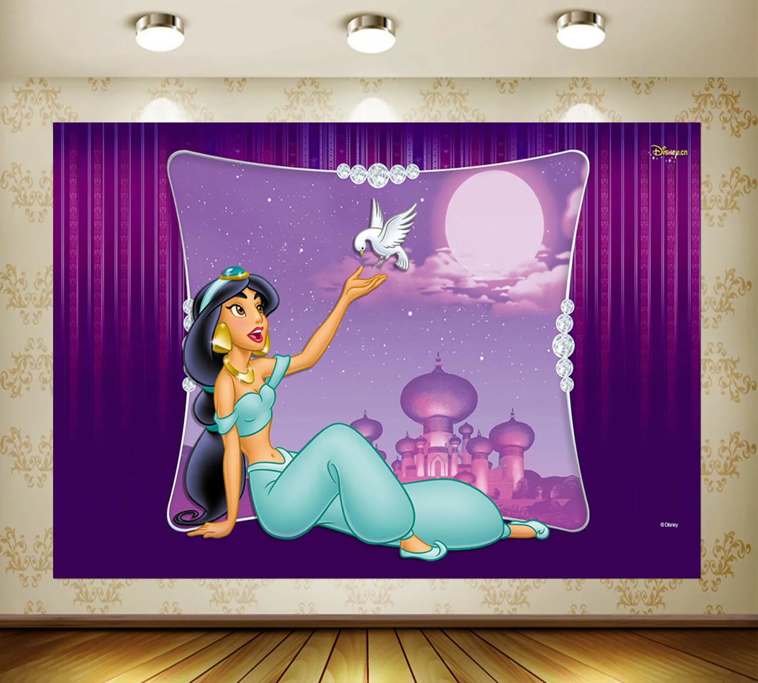 

Aladdin фон Принцесса Жасмин украшение для вечеринки в честь Дня рождения малыша девушка Faovr волшебная лампа аксессуары