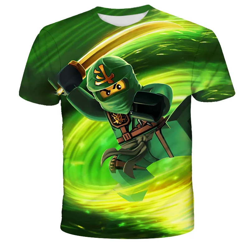 3D футболка для мальчиков-shirtsSummer детская принтом LEGO Ninjago футболки мальчиков с