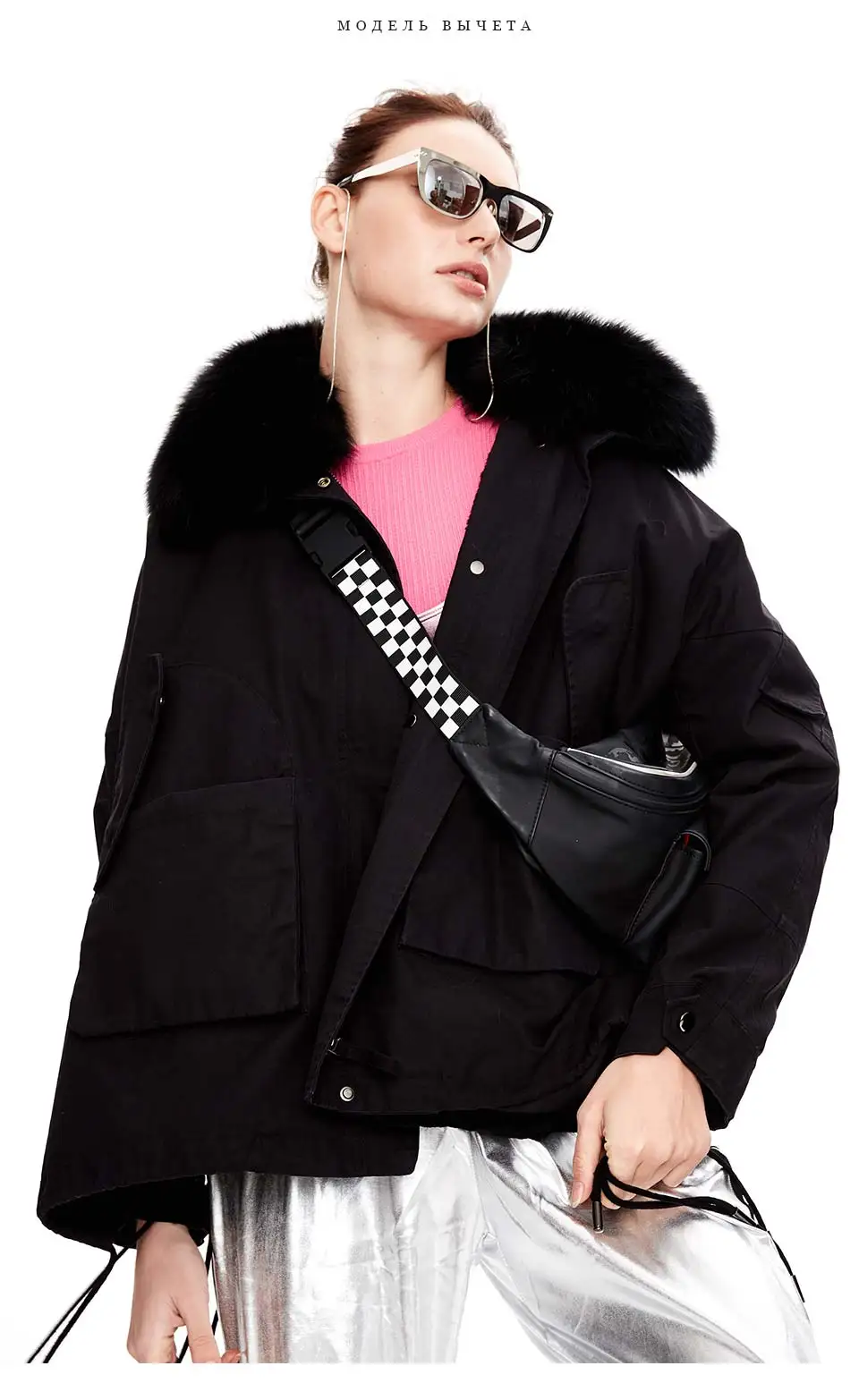 JAZZEVAR Зимнее новое поступление зимнее пальто для женщин с меховым воротником свободная одежда верхняя одежда высокое качество зимняя одежда для женщин K9033