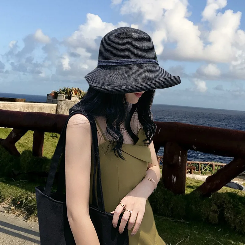Hepburn Straw Hat Pleated Shape Cloche 