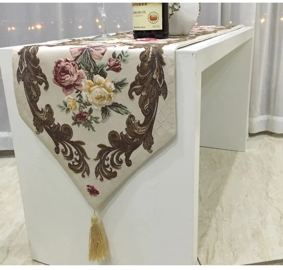 2019 новый европейский стиль высокого класса стол тряпичный флаг шкафчик для обуви Обложка Ткань современный бархат кровать бегун простой