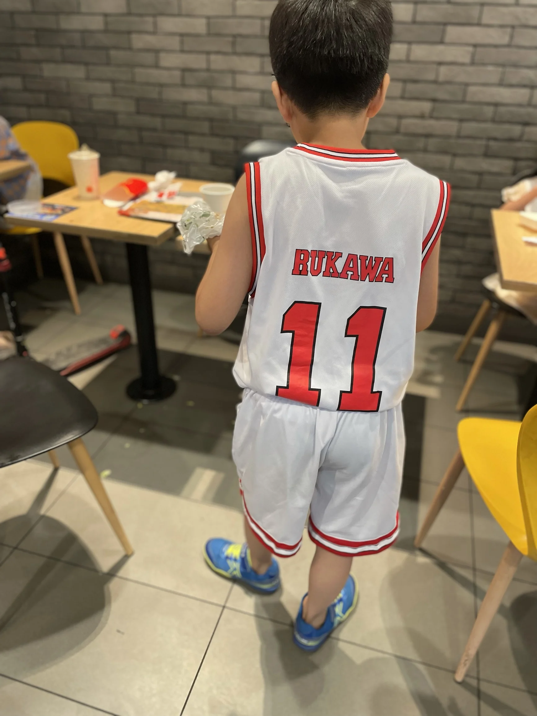 

Slam Dunk Shohoku High School No.11 Kaede Rukawa Casual Vest & Shorts White Basketball Jersey Sets For Children