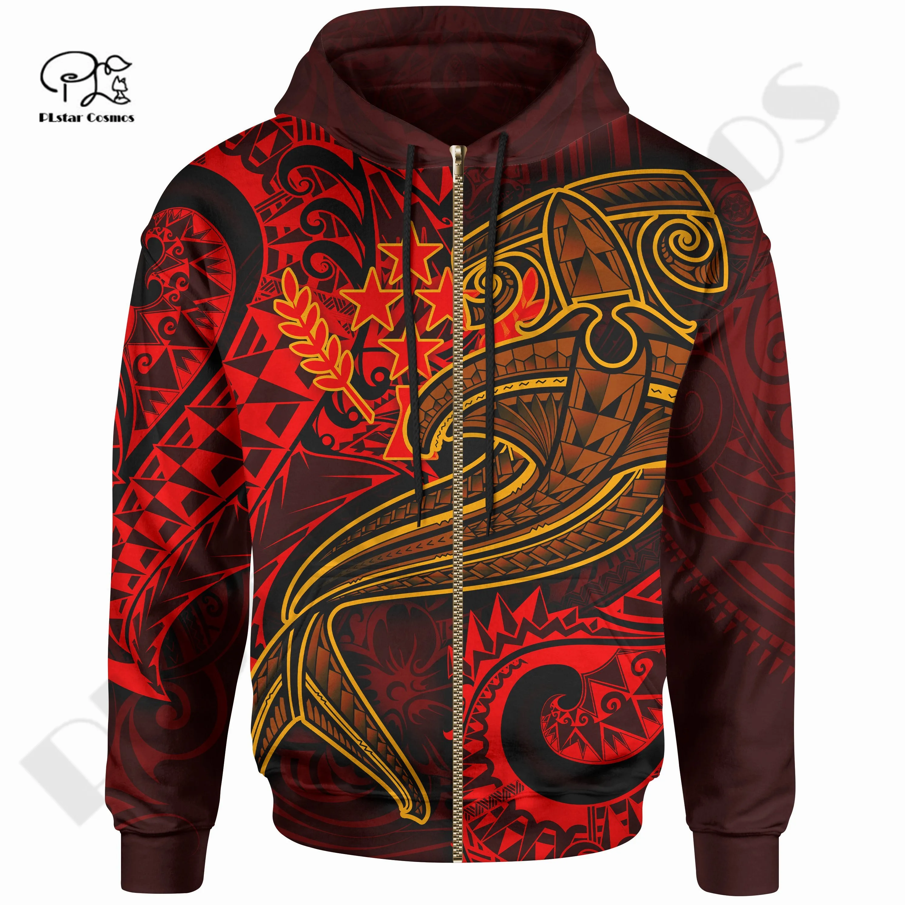 PLstar Cosmos 3DPrinted Newest Kosrae Shark Polynesia Tattoo Unique Unisex Streetwear Harajuku Pullover Hoodies/Sweatshirt/Zip 3