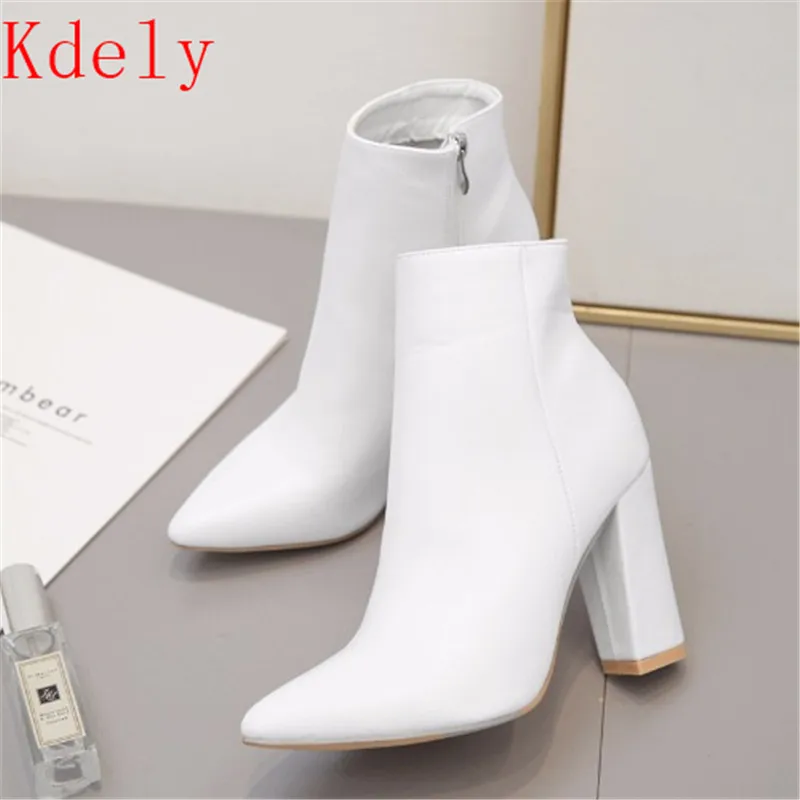 Botas de tacón alto para mujer, zapatos de tacón alto para primavera y otoño, 2020