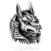 Bague gothique Punk rétro pour hommes, bague pour hommes, ajustement, exagération, serpent féroce, loup, Lion, tigre, Bulldog, alliage exquis ► Photo 2/6