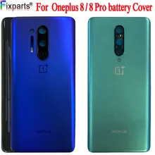 Original For OnePlus 8 Back Battery Cover Door Rear Glass For Oneplus 8 Pro Battery Cover 1+8 Housing Case with Glue