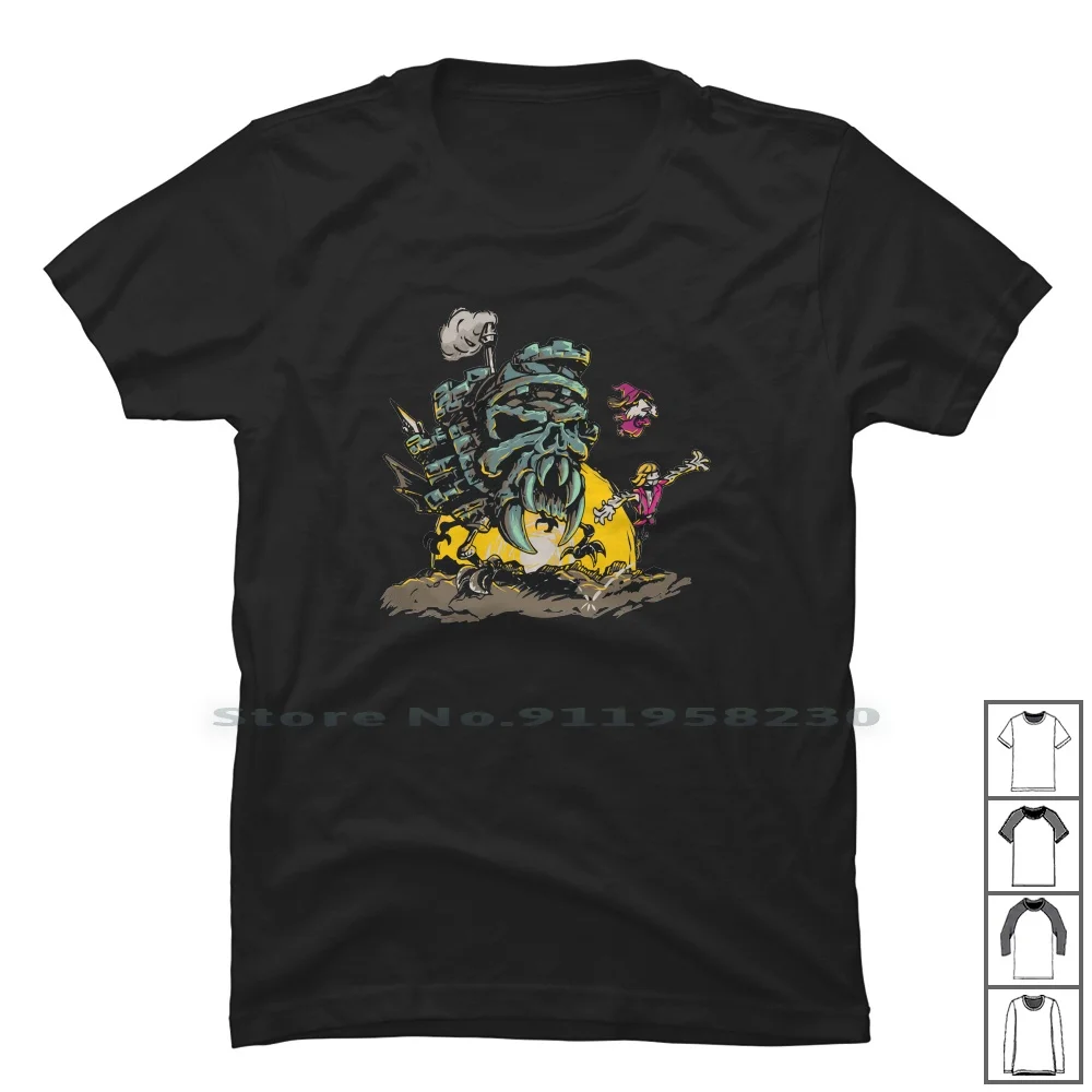 Moving Castle T-Shirt Con Teschio Di Grigio 100% Cotone Cartoon Moving Gamers Castle Skull Movie Gamer Game Cast Ast St Ny