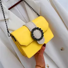 Модные сумки через плечо из искусственной кожи с цепочкой для женщин, маленькие сумки через плечо, дизайнерские женские дорожные сумки