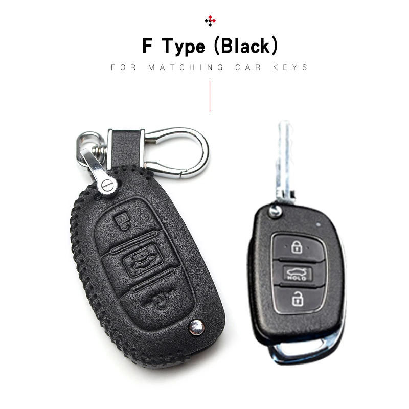 Black 3 Button Чехол для дистанционного ключа hyundai Elantra Santa Fe Creta для hyundai IX25 IX35 Solaris Accent Verna Sonata Tucson Veloster - Название цвета: Black 3 Button