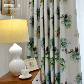 

High Precision Printing Full Shading Finished Curtains Window Yarn Curtains for Bedroom and Living Room Blackout Curtains