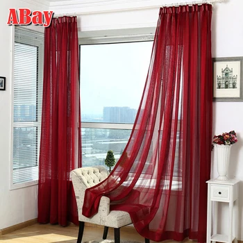 

Sheer Living Room Curtains On The Windows Tulle for Bedroom Curtains Stripe Home Decoration Modern Voile Drapes In The Hall