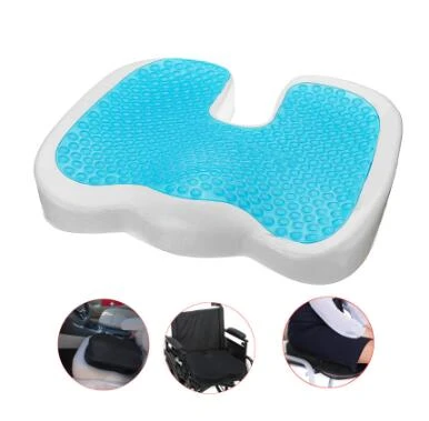 Gel Enhanced Seat Cushion - Non-Slip Orthopedic Gel & Memory Foam Coccyx  Cushion for Tailbone Pain - Office Chair Car Seat Cushion 