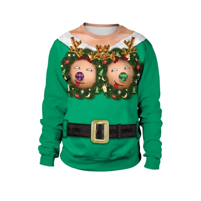 muscle santa sweater