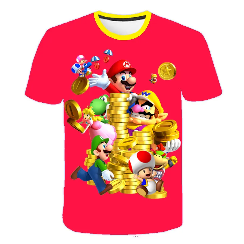 Детская футболка с принтом Super Mario Bros Mashup 3D топ рисунком гриб Королевство Луиджи